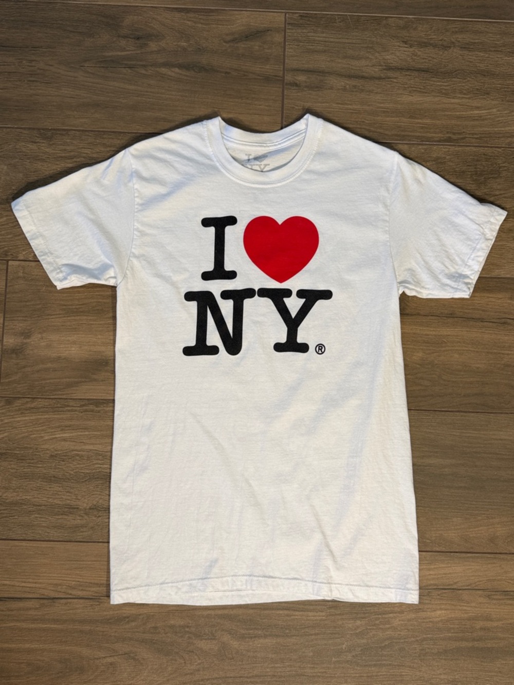 I LOVE NEW YORK Streetwear Short‎ Sleeve White T-Shirt Small Unisex - Picture 3 of 11